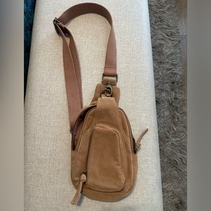Free People tan suede sling